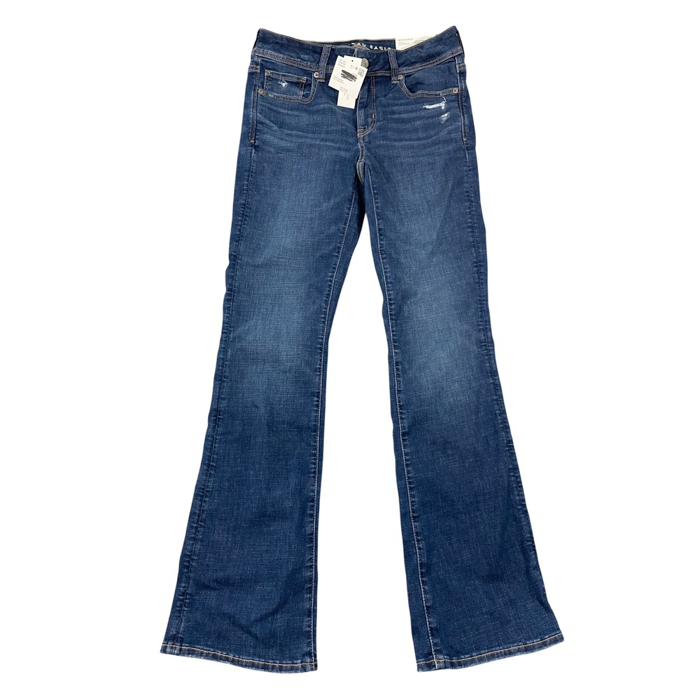 NWT American Eagle Kick Boot Medium Indigo Next Level Stretch Jeans US 6 Regular